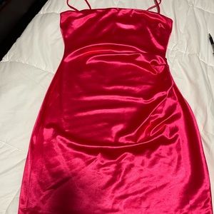 Windsor Party Satin Pleat Mini Dress